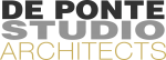 Logo De Ponte Studio Architects con sfondo scuro